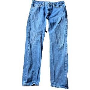 Wrangler Regular Fit Medium Was Blue Jeans Denim Pants Men's 35x32